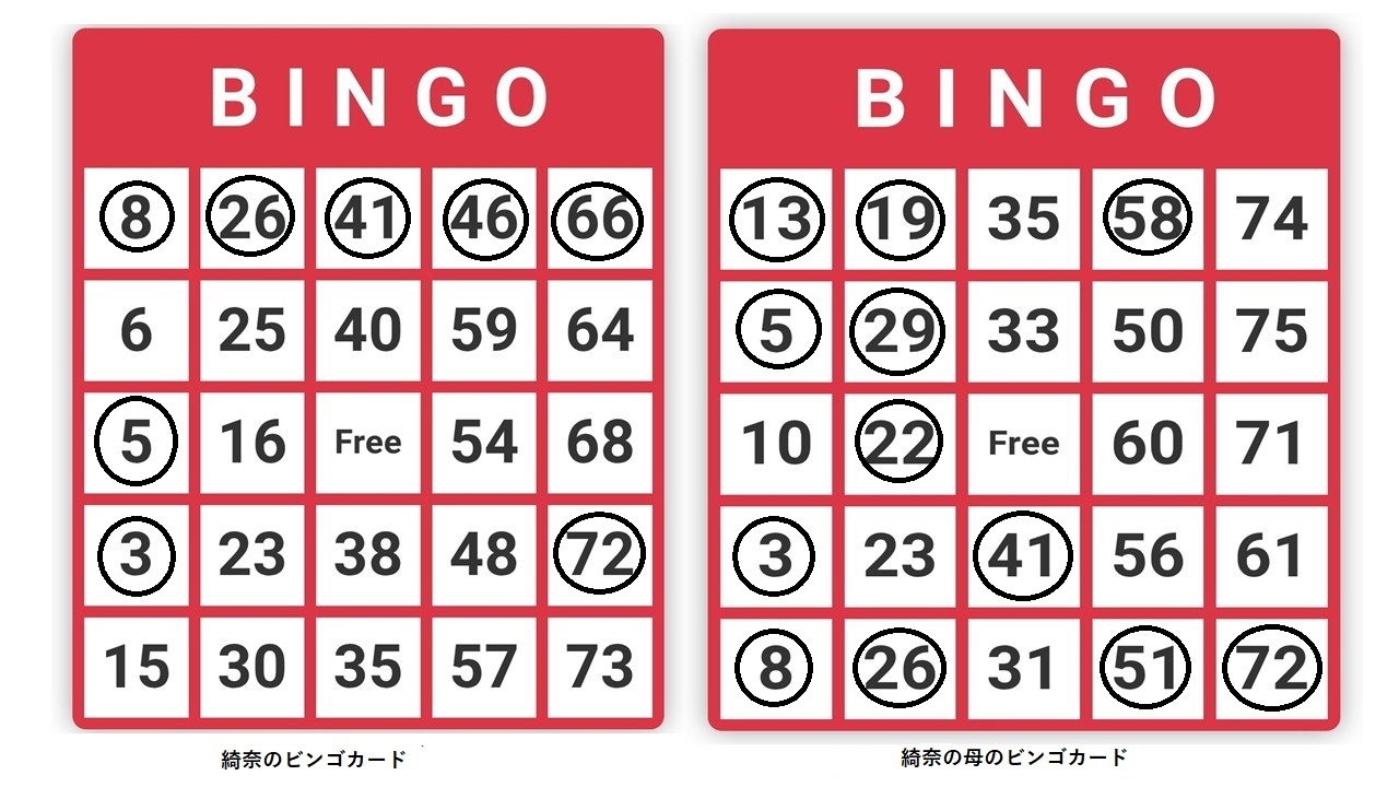 ビンゴカードその１８